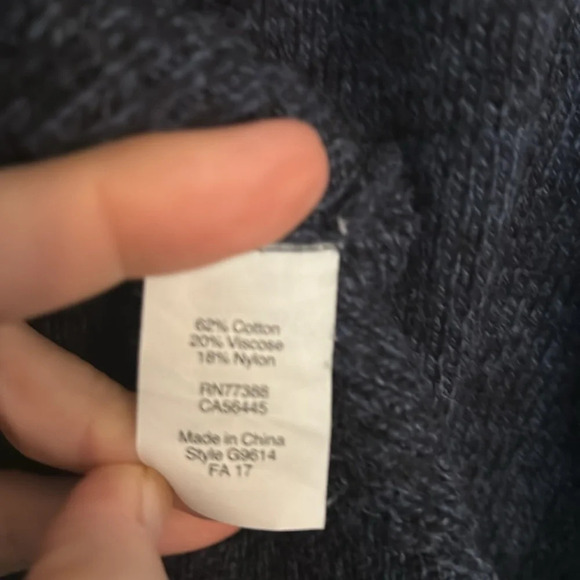 Madewell Womens Navy/black marled sweater with tie cuffs.‎ Size S (generous fit) - Picture 6 of 7